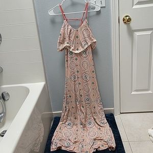 Woman's rainbow long summer dress